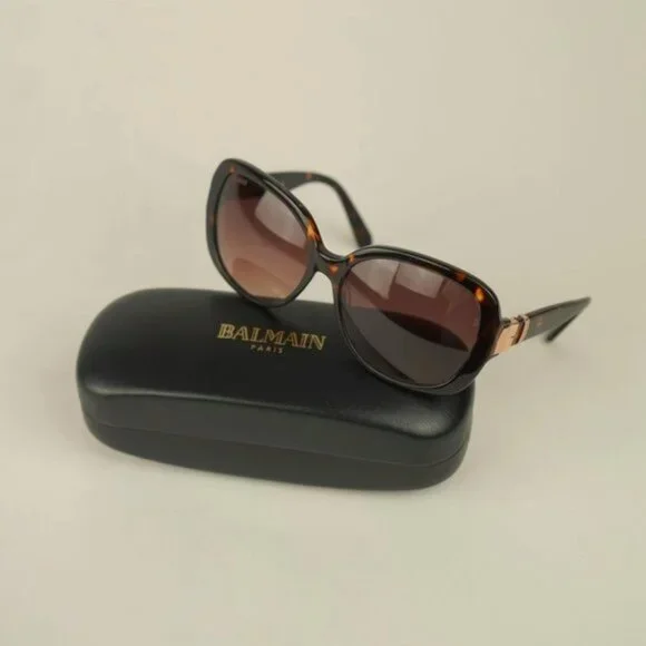 Balmain BL2044B 03 Tortoise Burgundy/ Brown Gradient 57mm Sunglasses 50 Balmain | Accessories | Balmain Bl244b 03 Tortoise Burgundy  main image 4